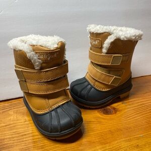 Cat & Jack Tan and Black Toddler Boots